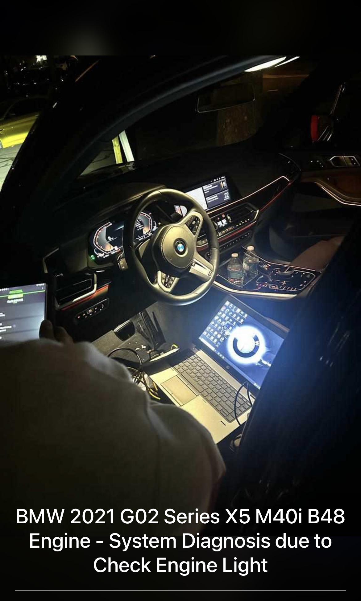 BMW 2021 G02 Series X5 M40i B48 Engine – System Diagnosis due to Check ...