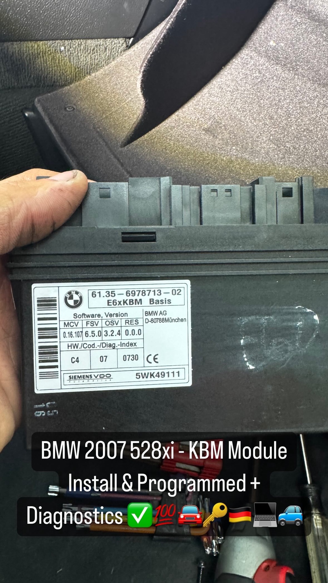 BMW 2007 528xi – KBM Module Install & Programmed + Diagnostics 💯🚘🔑🇩🇪💻🚙 ...